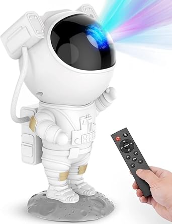 Astronaut Galaxy Projector – LED Night Light with Remote, 360° Timer Night Lamp