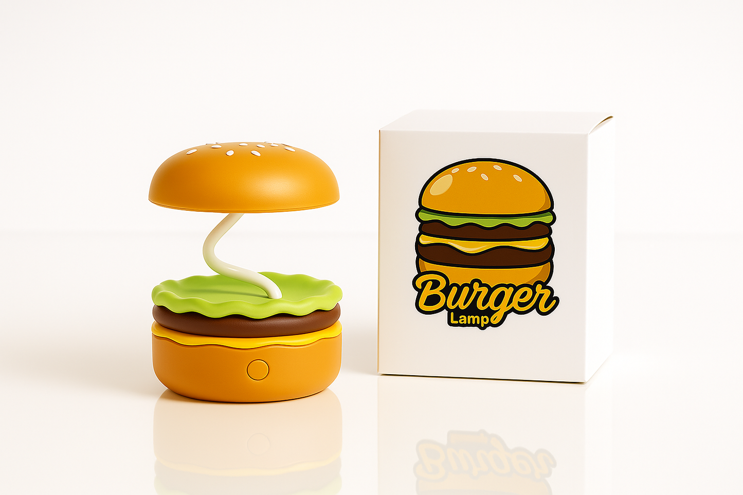 Kids' Playful Multifunctional Table Lamp, Sharper ! Red, Plastic, Burger Shaped, 1pcs