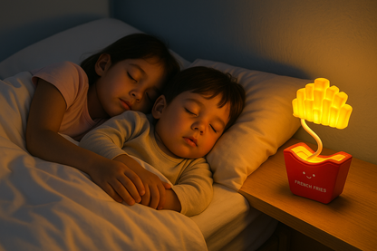 French Fries Table Lamp Kids Lamp Ornament Creative Dimmable Rechargeable Desk with Pencil Sharpener (01 Pc.) Multicolour