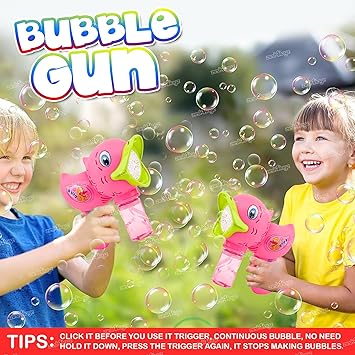 Toyz Bubble Gun for Kids | Duck Bubble Blowing Toy with Bubble Solution | Bubble Shooter Duck Design Easy-to-Use for Boys and Girls - Pink