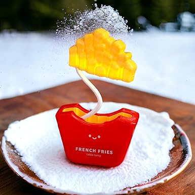 French Fries Table Lamp Kids Lamp Ornament Creative Dimmable Rechargeable Desk with Pencil Sharpener (01 Pc.) Multicolour