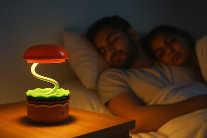 Kids' Playful Multifunctional Table Lamp, Sharper ! Red, Plastic, Burger Shaped, 1pcs