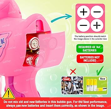 Toyz Bubble Gun for Kids | Duck Bubble Blowing Toy with Bubble Solution | Bubble Shooter Duck Design Easy-to-Use for Boys and Girls - Pink