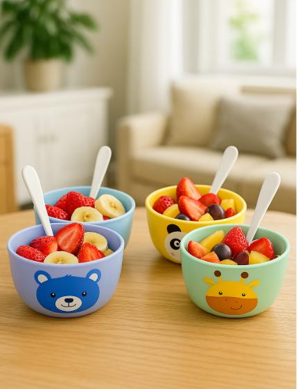 Premium Baby Feeding Bowl & Spoon Set – Safe, Colourful, & Designed for Happy Mealtime