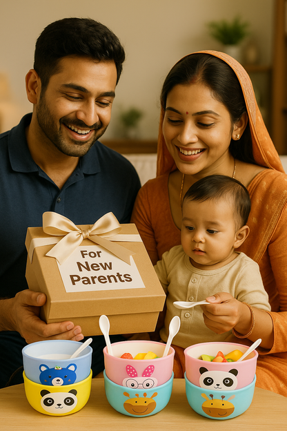 Premium Baby Feeding Bowl & Spoon Set – Safe, Colourful, & Designed for Happy Mealtime