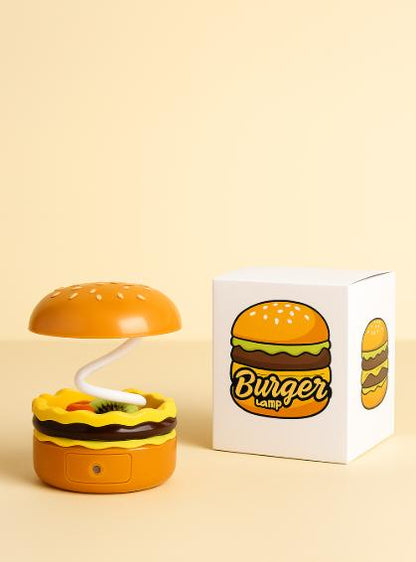 Kids' Playful Multifunctional Table Lamp, Sharper ! Red, Plastic, Burger Shaped, 1pcs