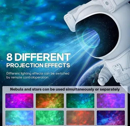 Astronaut Galaxy Projector – LED Night Light with Remote, 360° Timer Night Lamp
