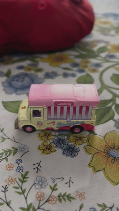 Ice Cream Truck Toy – 1:36 Scale Die-Cast Pull-Back Vehicle with Lights & Sound for Kids Toys & Toddlers